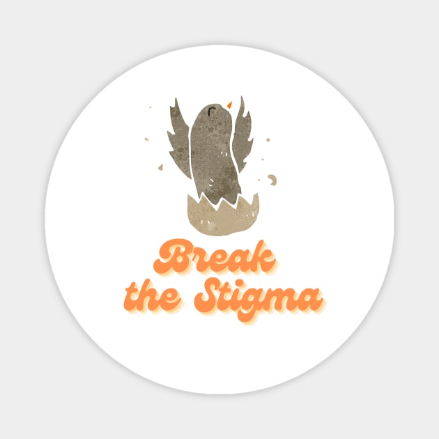 Cute Bird Break the Stigma Magnet by DesignCravings